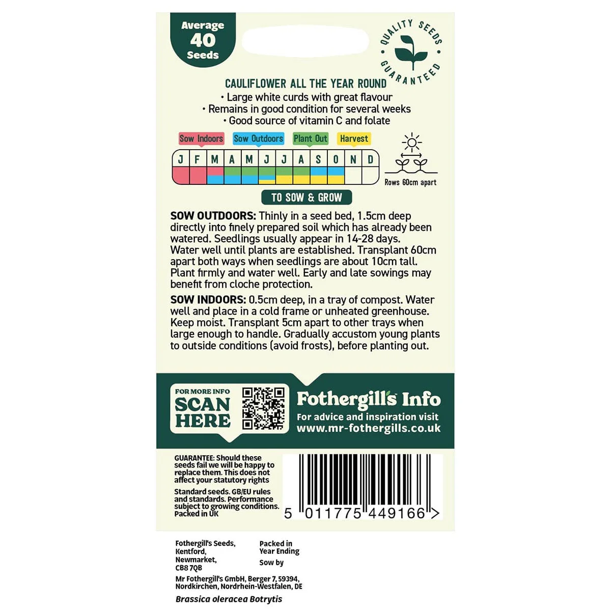 Oh Sow Simple - Cauliflower Seeds - Image 2