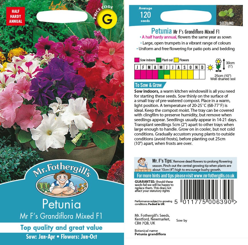 Petunia Mr F's Grandiflora Mixed F1 Seeds - Image 2